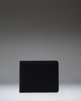 Herschel Supply Co. Roy Wallet Vegan Leather in black, showing the classic bi-fold design.