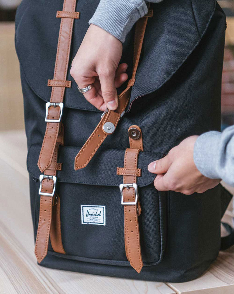 Herschel Little America Backpack assortment showing various color options.