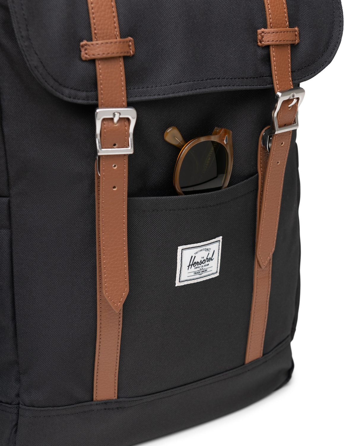 Herschel Retreat Backpack size comparison chart detailing dimensions for Everyday, Small, and Mini sizes.