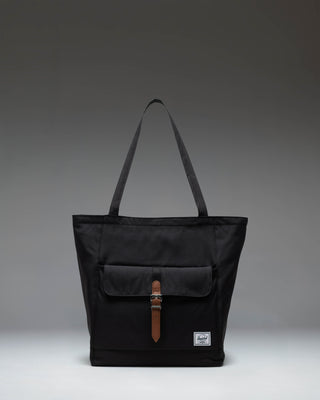 Herschel Retreat Tote bag in classic black, featuring a clean and modern design.