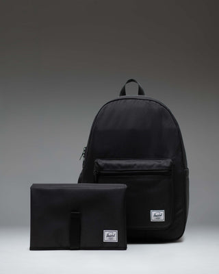 Front view of the Herschel Supply Co. Settlement Backpack Diaper Bag in black.