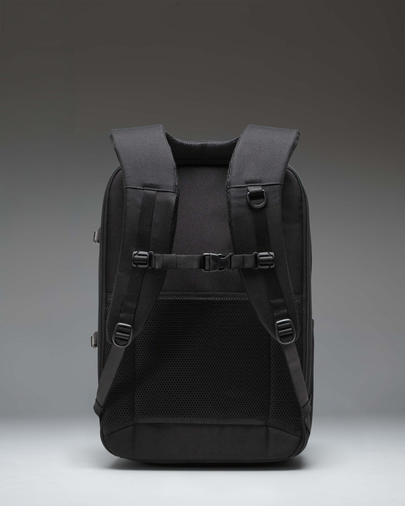 Herschel Supply Co. Kaslo Camera Bag Tech in black, showing a lifestyle view of the functional and durable camera bag.