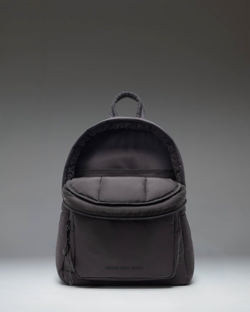 Herschel Supply Co. Cloudform Backpack in sleek black, showcasing its modern, minimalist design and durable material for everyday use.