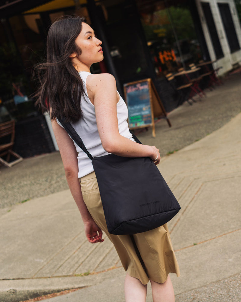 Herschel Supply Co. Cloudform Tote display showing a collection of all available color options.