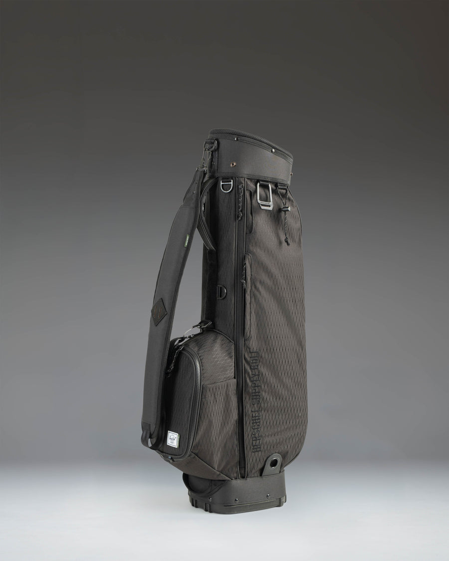 Black Herschel Watt Sunday Bag golf bag on a white background.