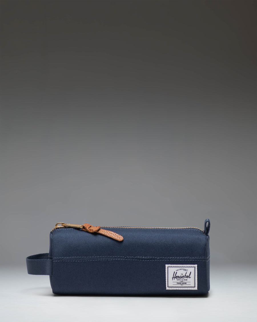 Herschel Supply Co Settlement Pencil Case in navy blue.