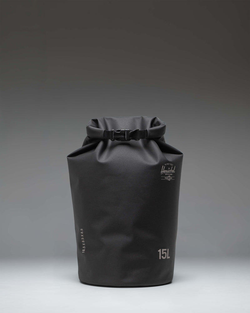 Black Herschel Supply Co. Dry Bag Organizer 15L waterproof storage bag.