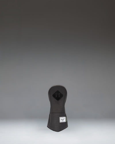 Black Herschel Heritage Fairway Wood Head Cover featuring a classic design with a rubber diamond detail and a soft fleece-lined interior.