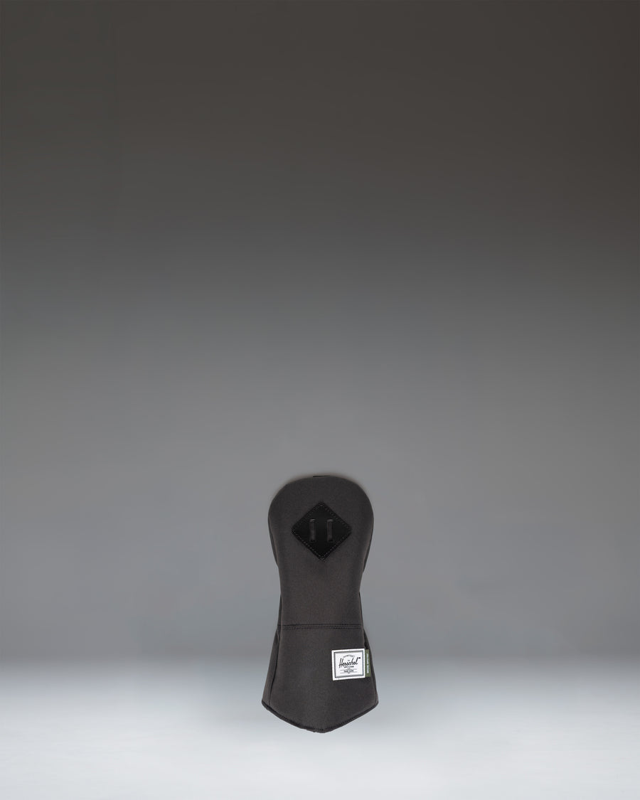 Black Herschel Heritage Fairway Wood Head Cover featuring a classic design with a rubber diamond detail and a soft fleece-lined interior.