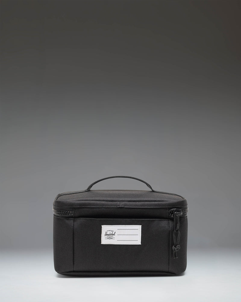 Front view of the Herschel Heritage Lunch Box Little Herschel in Black.