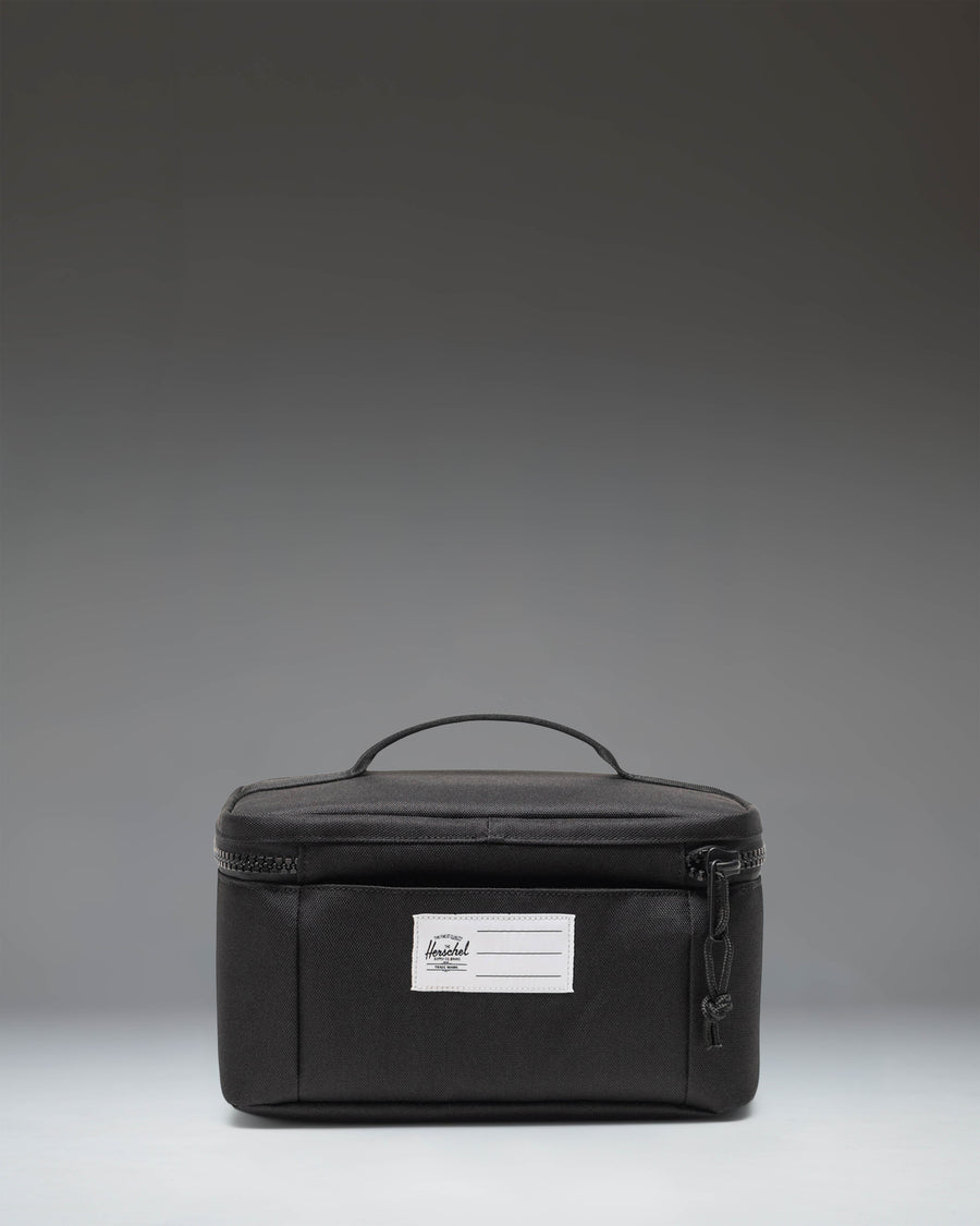 Front view of the Herschel Heritage Lunch Box Little Herschel in Black.