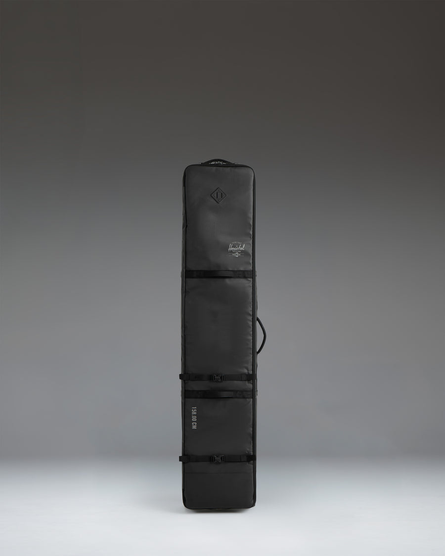 Herschel Supply Co. Snow Roller Bag 158cm in black, featuring a sleek, durable design for transporting snowboard or ski gear.