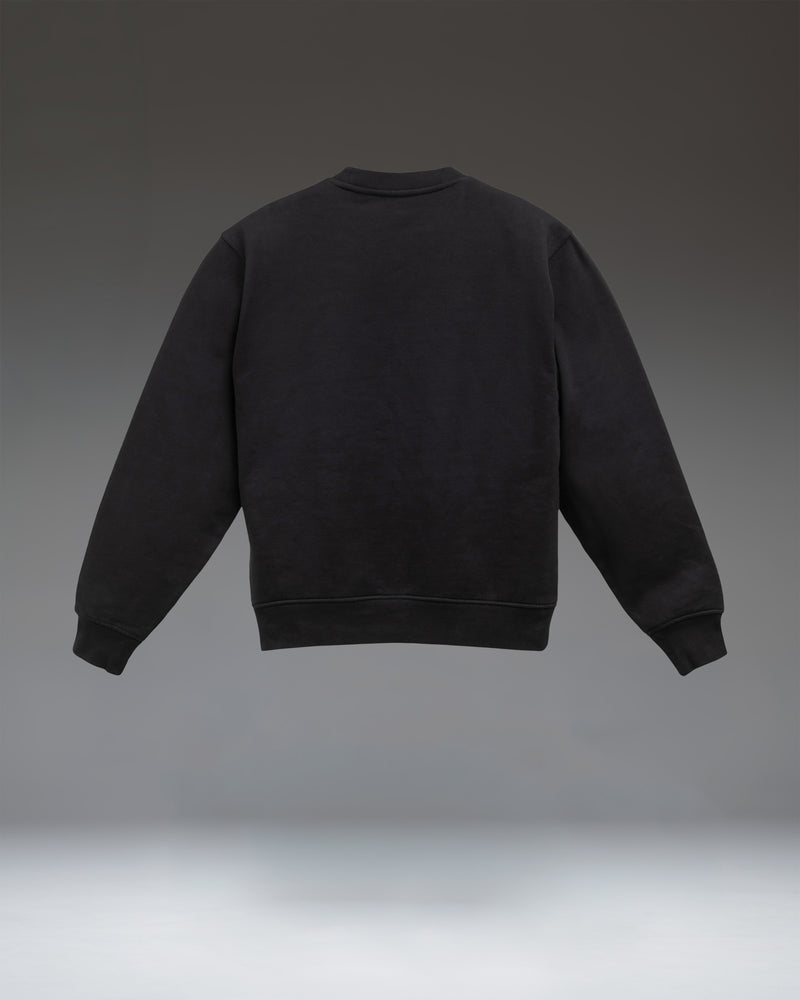 Herschel Supply Co. Classic Crew Women's sweatshirt in black, featuring a minimalist design with a crew neckline and a comfortable fit.