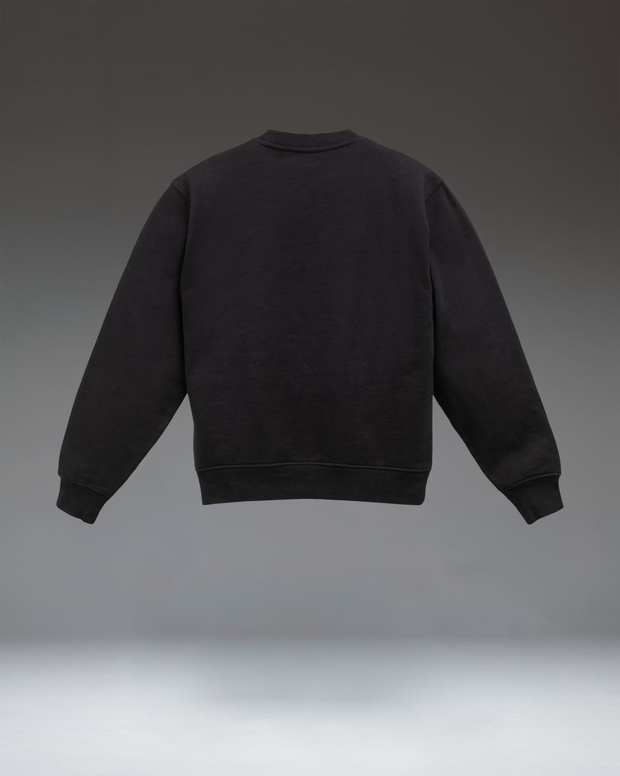 Herschel Supply Co. Classic Crew Women's sweatshirt in black, featuring a minimalist design with a crew neckline and a comfortable fit.
