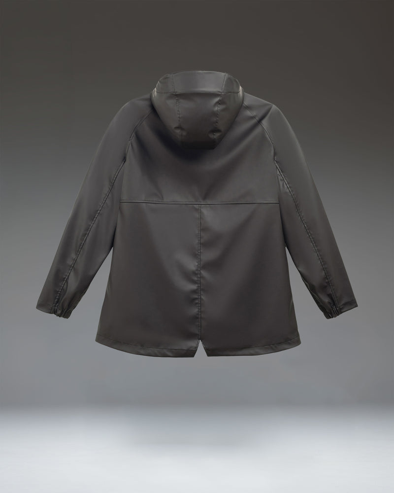Size guide chart for the Herschel Supply Co. Women's Classic Rain Jacket in Black, showing measurement details for all sizes.