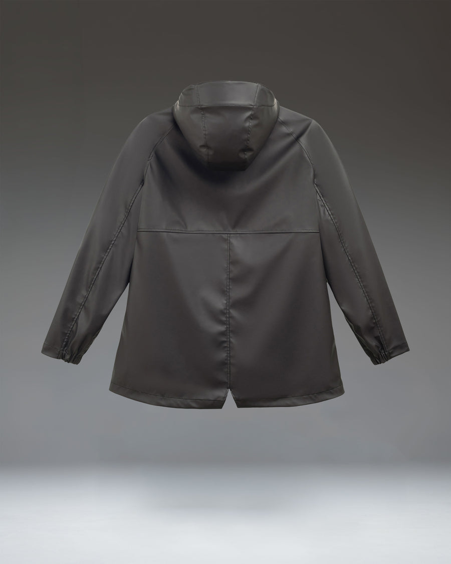 Size guide chart for the Herschel Supply Co. Women's Classic Rain Jacket in Black, showing measurement details for all sizes.