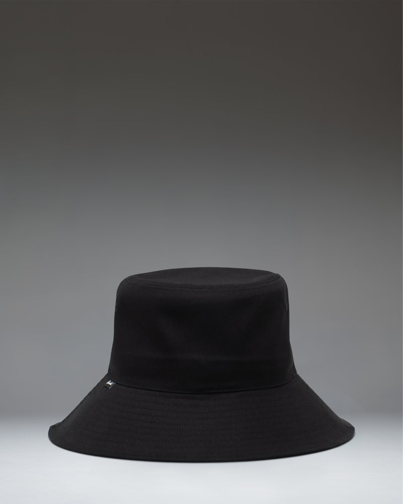 Herschel Supply Co. Maude Sun Hat in black, showing the top-down view of the wide brim and woven texture.