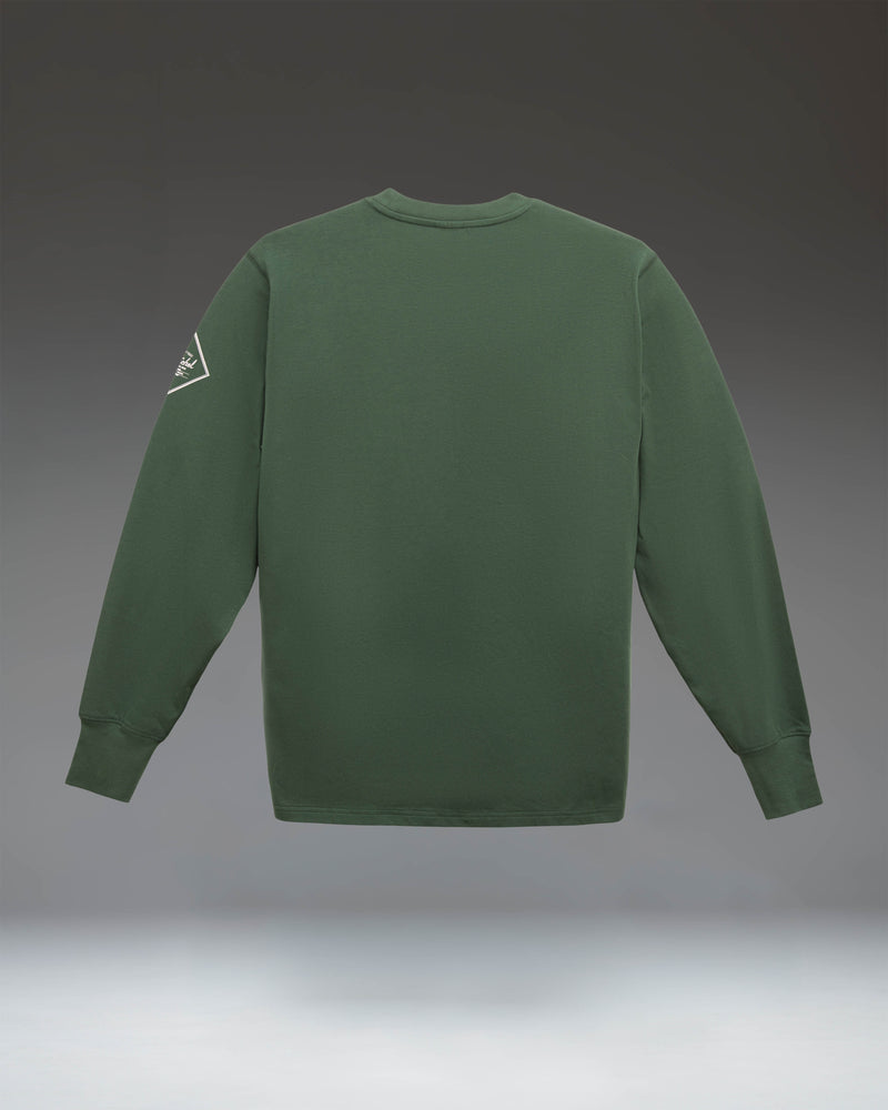 Herschel Supply Co. Men's Performance Long Sleeve Tee in Pineneedle green.