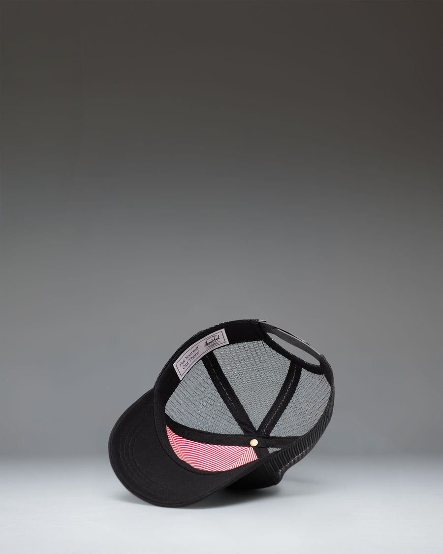 Herschel Supply Co. Whaler cotton mesh toddler cap for ages 2-4 years in black.