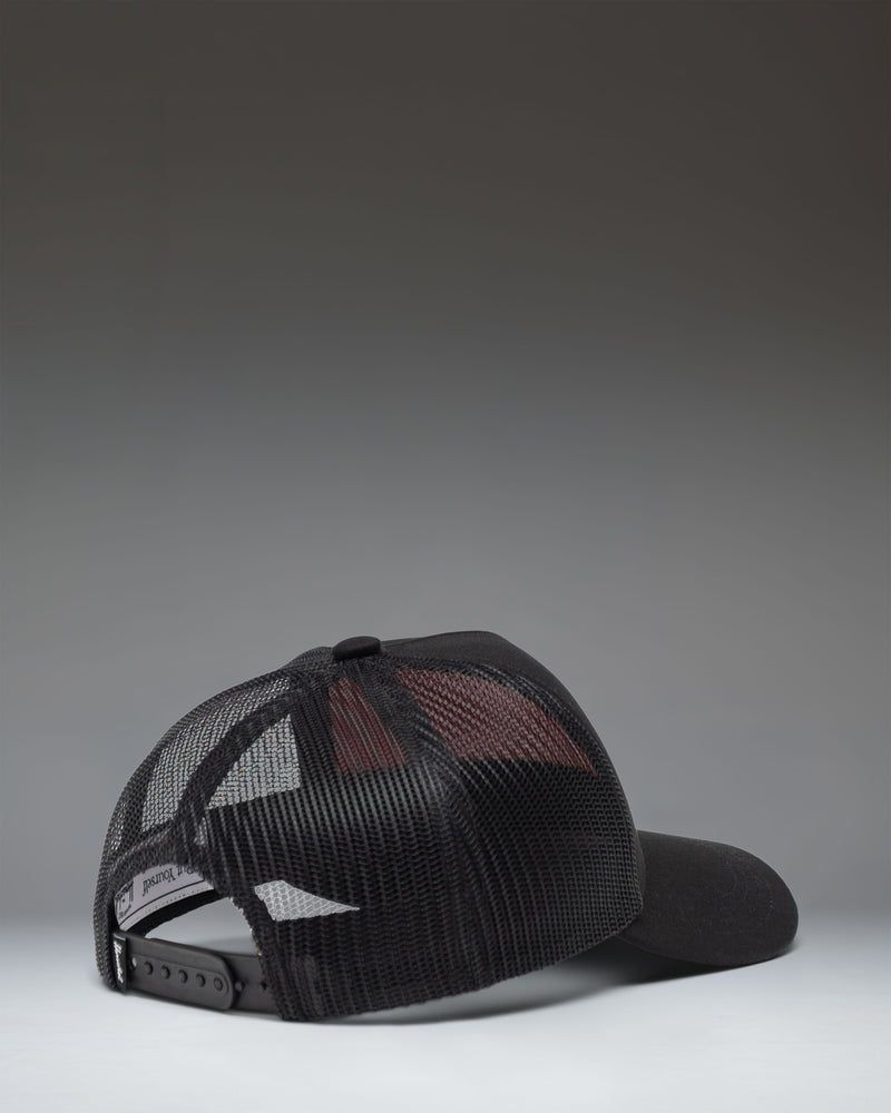 Black Herschel Supply Co Whaler Cotton Mesh Kids Cap.