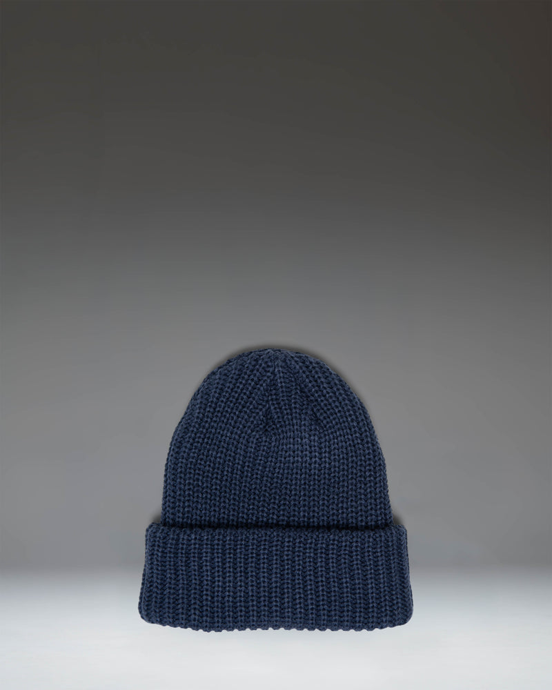 Herschel Supply Co. Douglas Station Beanie in Darkest Navy, featuring a ribbed knit design with a folded cuff.
