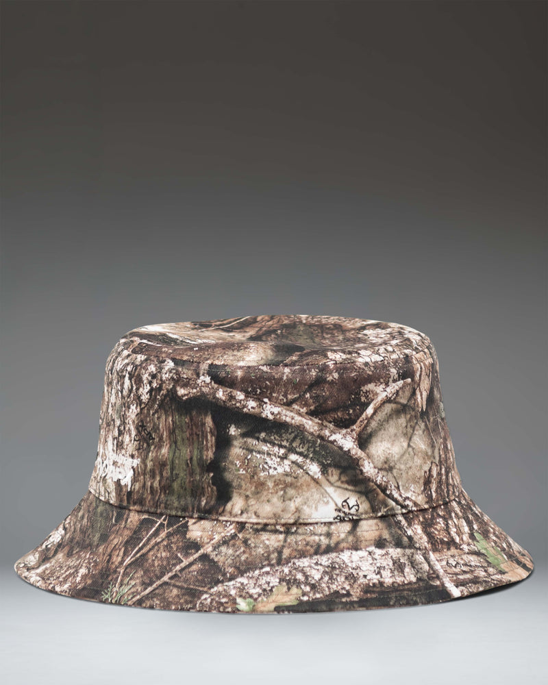 Herschel Supply Co. Realtree Norman Bucket Hat size guide chart showing available sizes S/M and L/XL.