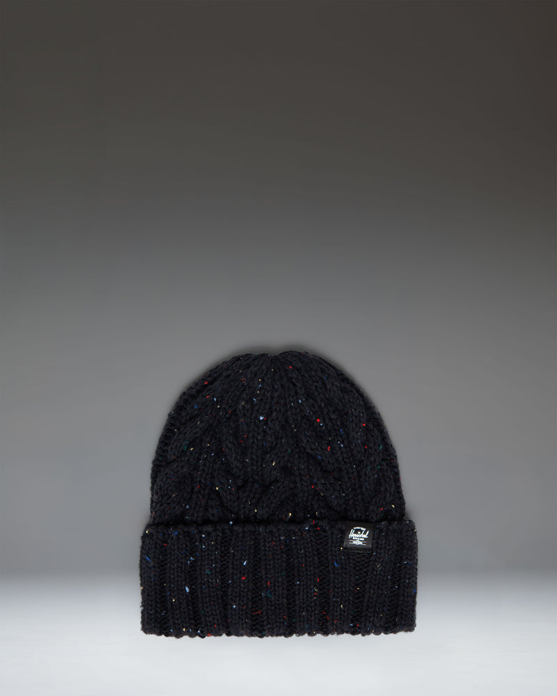 Herschel Supply Co. Ellis Cable Beanie in Black Marled.