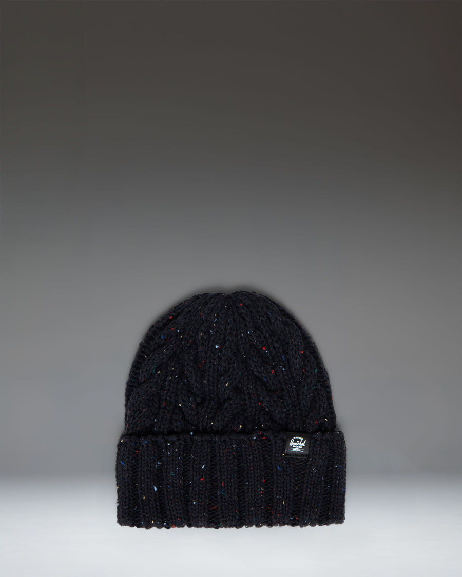 Herschel Supply Co. Ellis Cable Beanie in Black Marled.