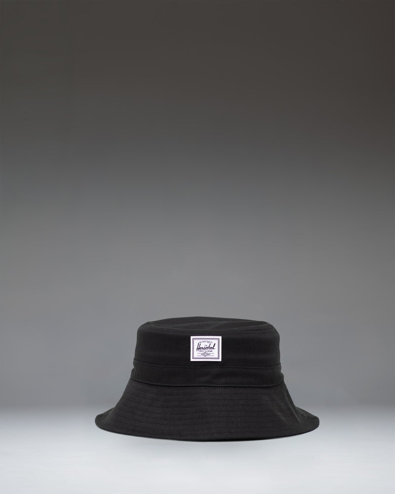 Herschel Supply Co. Baby Bucket Hat (6-18 Months) in black, showing all sizes layout.