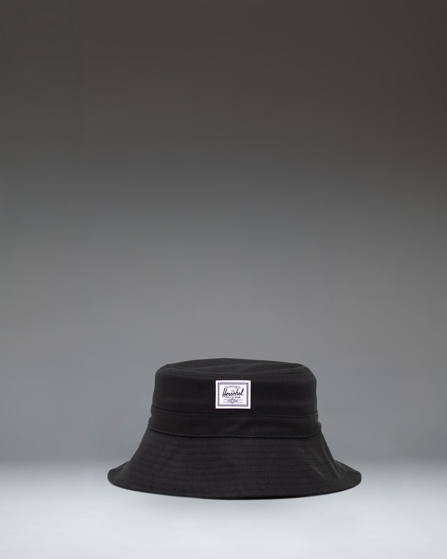 Herschel Supply Co. Baby Bucket Hat (6-18 Months) in black, showing all sizes layout.