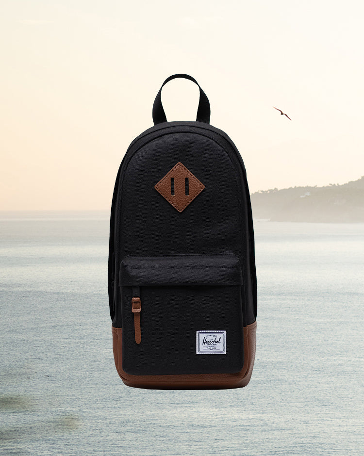 Herschel Heritage Shoulder Bag in Black/Tan.