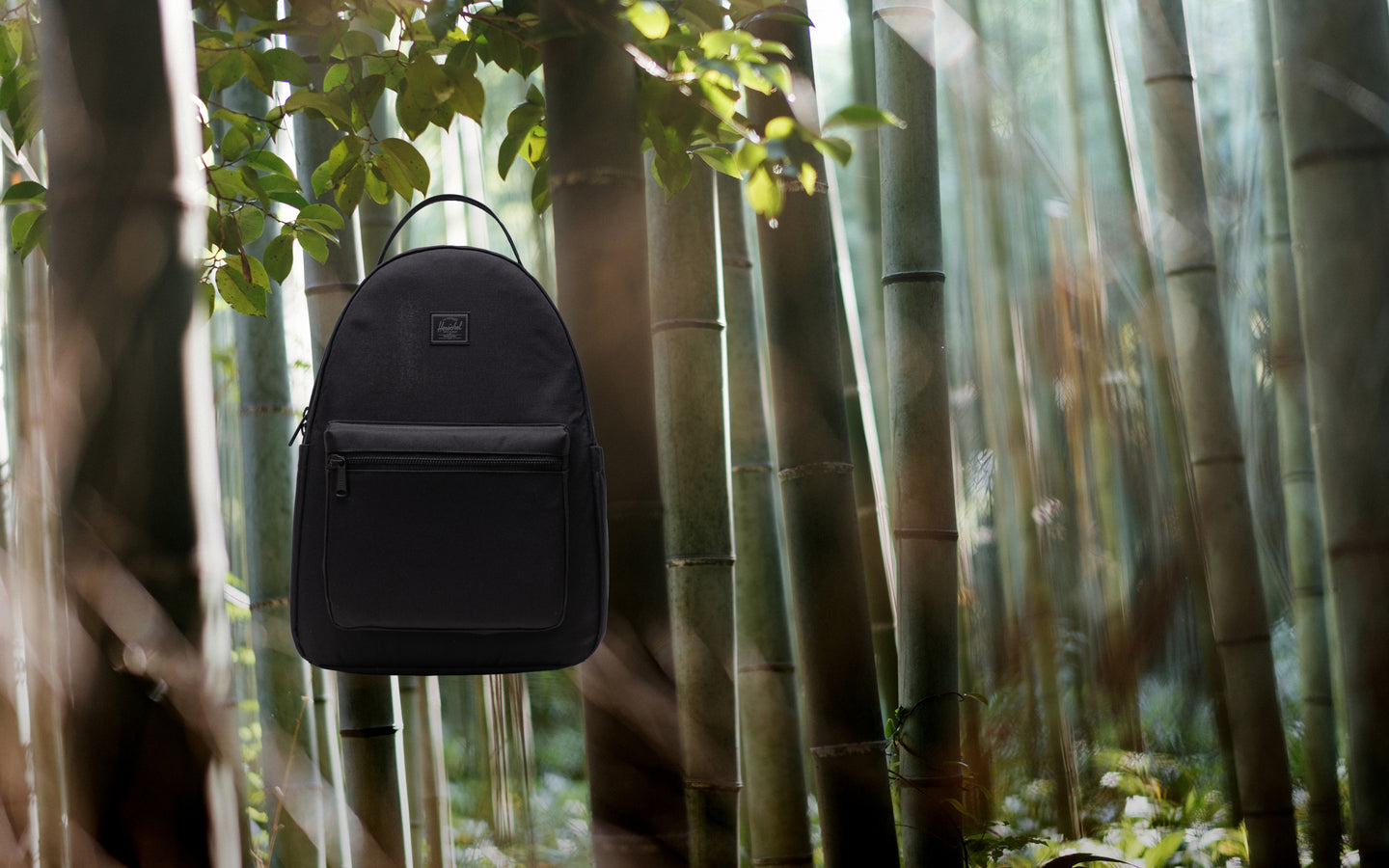 Herschel Nova Backpack in Black Tonal hero banner image.