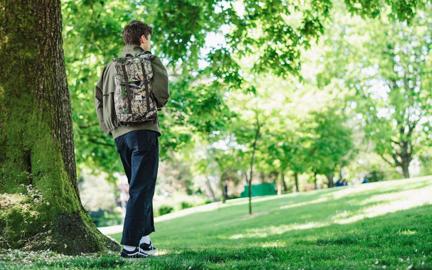 Herschel Supply Co. Realtree Retreat Backpack in the distinct Realtree APX camouflage pattern.