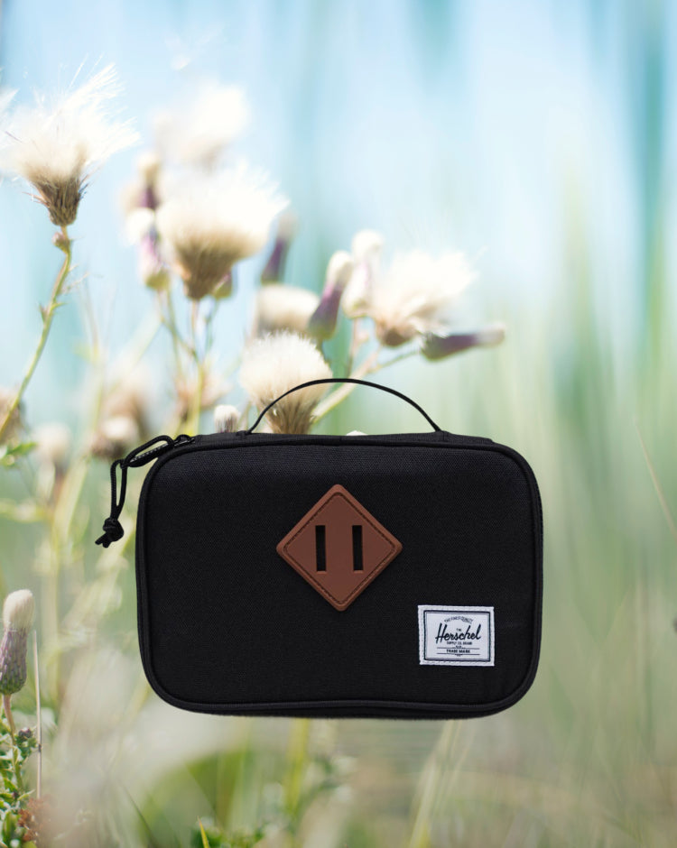 Black Herschel Heritage Pencil Case Little Herschel for kids, showing a front view of the classic zippered pouch.