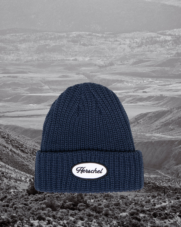 Herschel Supply Co. Douglas Station Beanie in Darkest Navy.